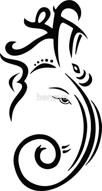 429x800 Simple Ganesh Line Drawings