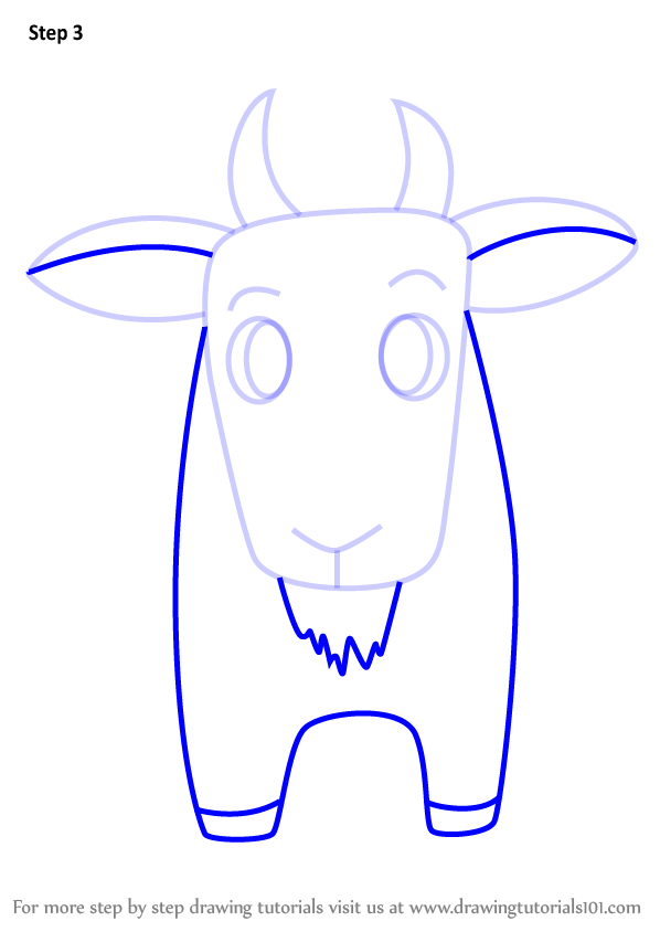 598x844 Learn How To Draw A Goat For Kids Easy