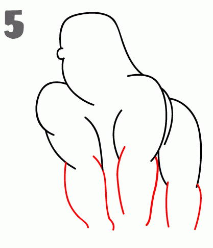 417x485 How To Draw A Gorilla