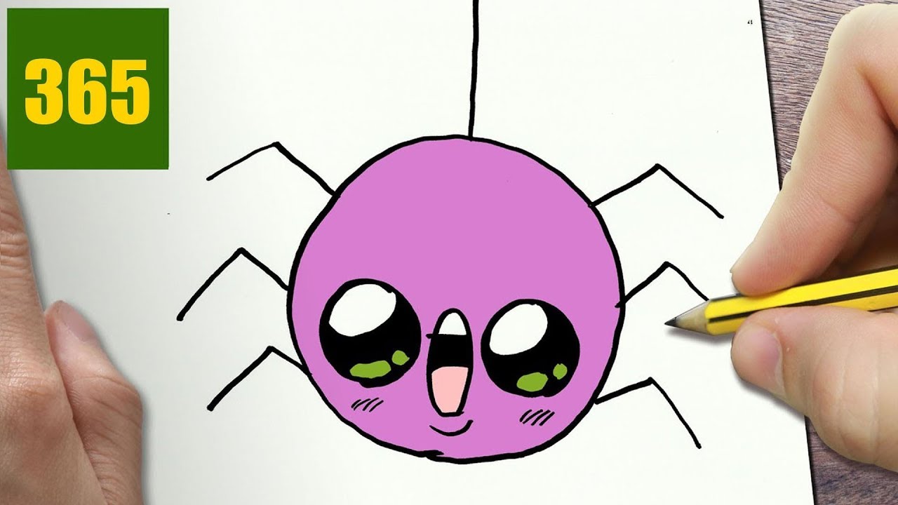 1280x720 How To Draw A Halloween Spider Cute, Easy Step