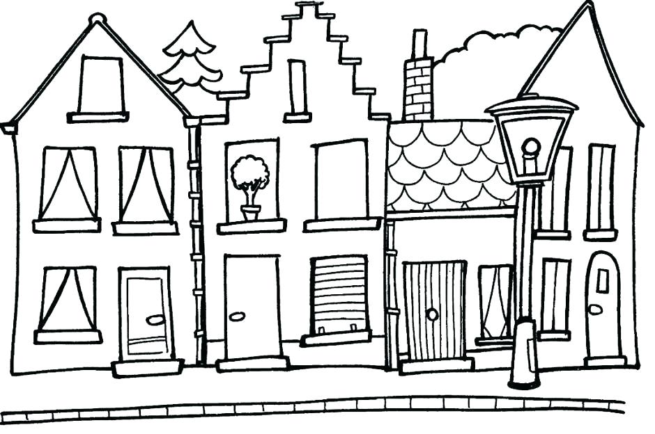 940x624 Coloring Pages Haunted House