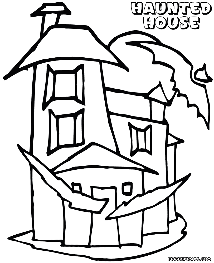 812x1000 Easy Haunted House Coloring Pages
