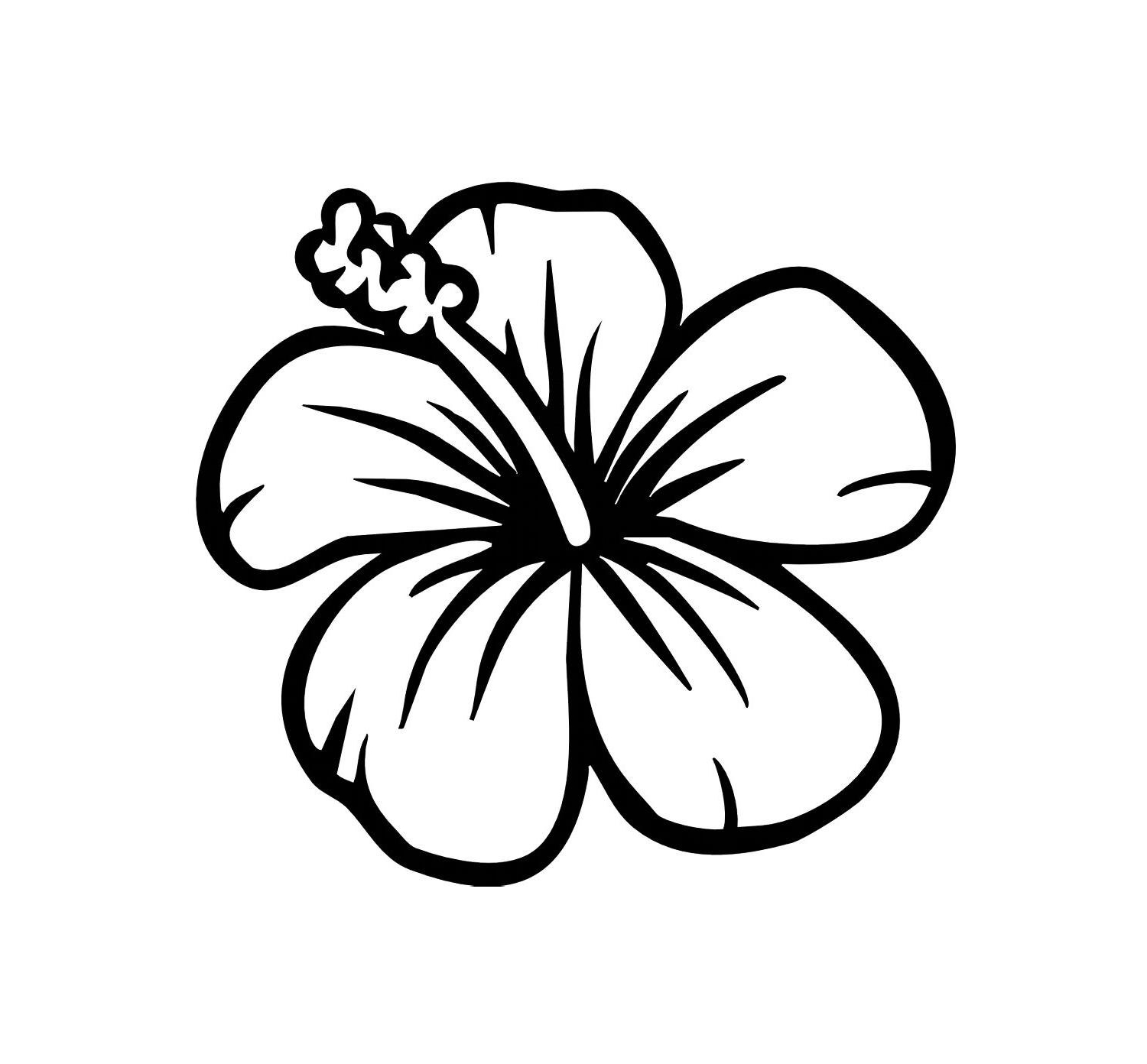 1500x1392 Hawaiian Flowers Drawing