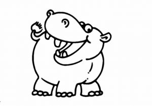 300x210 Hippo Drawing Step