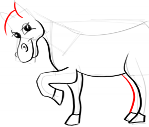 300x255 Step How To Draw Cartoon Horses With Easy Step