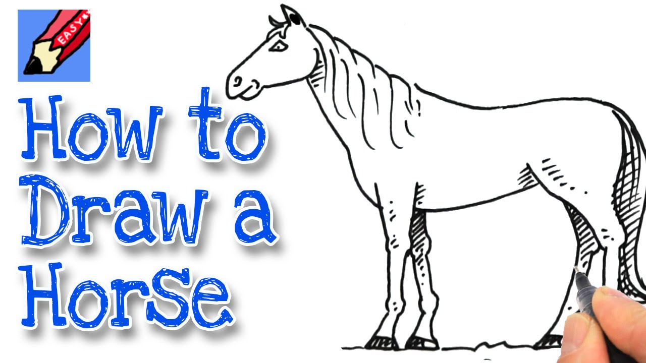 Easy Horse Drawing Step By Step | Free download on ClipArtMag