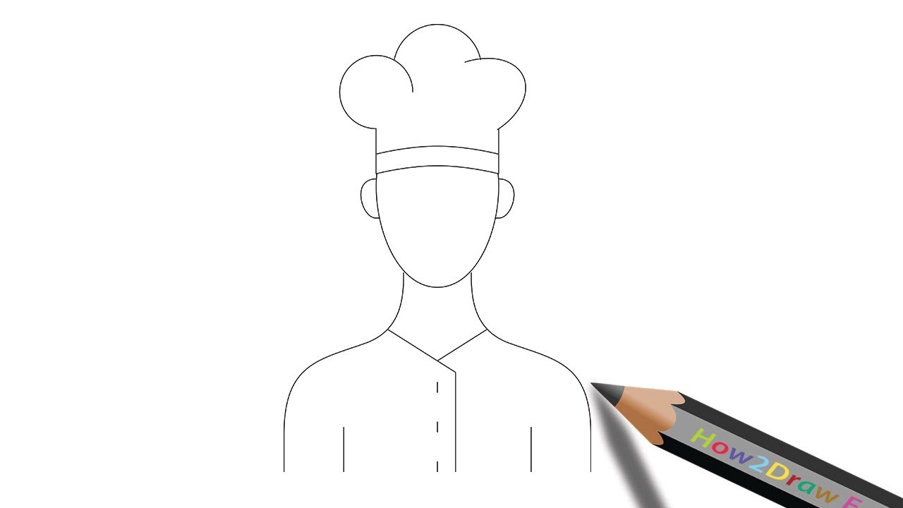 1280x720 How To Draw A Chef Easy Drawing