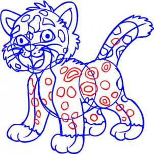 302x301 How To Draw How To Draw Baby Jaguar From Go Diego