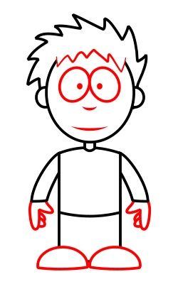 250x407 Drawing A Cartoon Boy In Kids Can Draw Cartoon Drawings