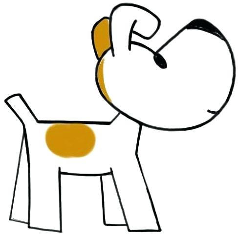 487x488 Cartoon Drawing Tutorials For Kids How To Draw The Dog With Easy