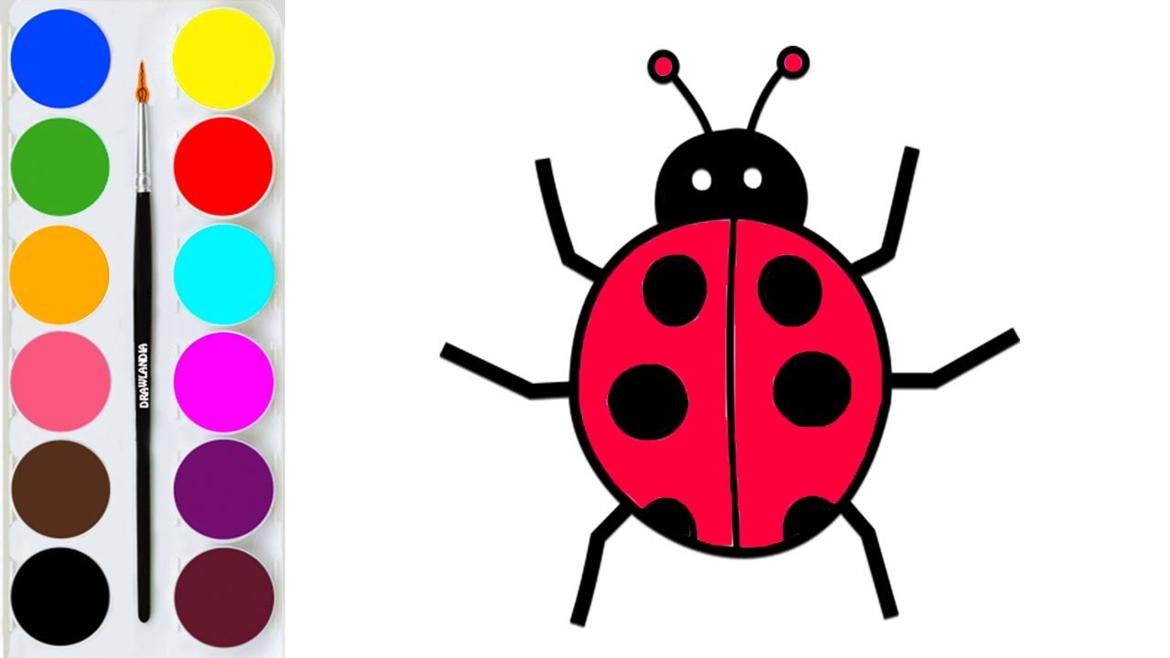 1280x720 How To Draw A Cat, Ladybug, Dog Step