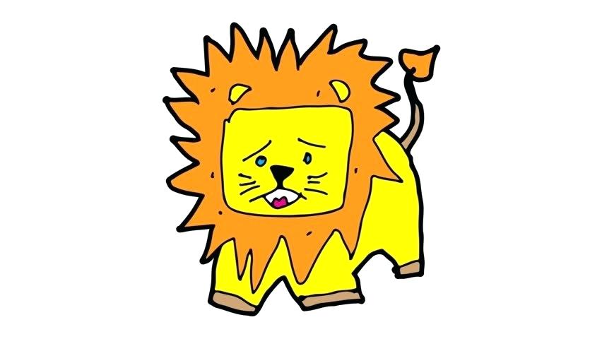852x480 Lion Kids Drawing Lion Face Lion Drawing Easy Architecture