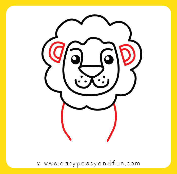 699x688 How To Draw A Lion Step