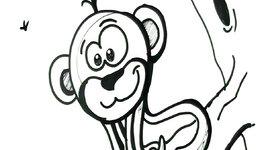 266x150 How To Draw A Monkey Easy Step