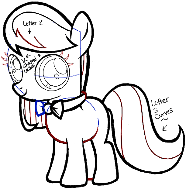 612x622 How To Draw Octavia From My Little Pony In Easy Step