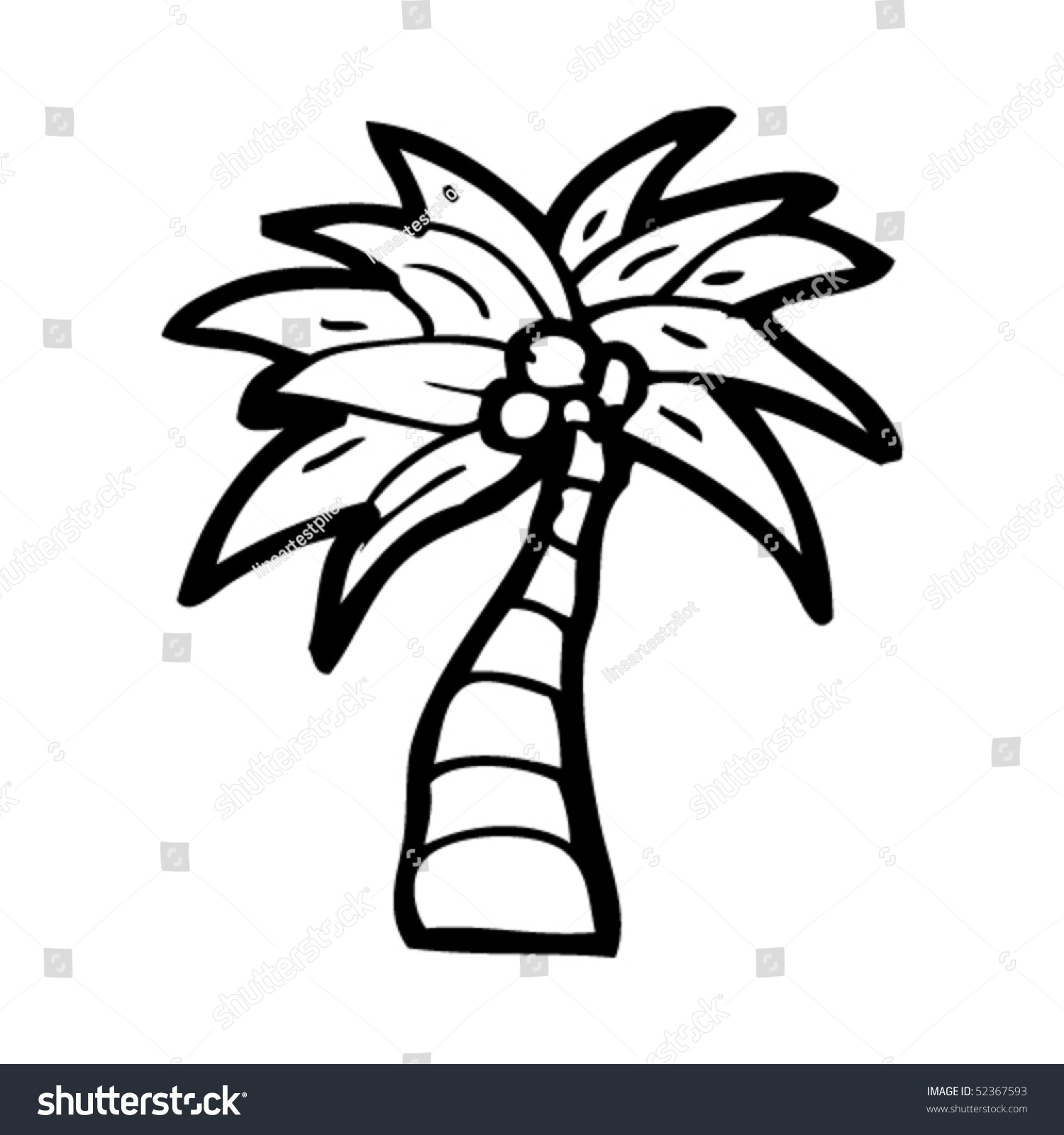 1500x1600 obsession drawing of a palm tree quirky coconut stock vector