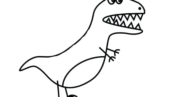 570x320 Simple Drawing Of A Dinosaur How To Draw For Kids Dinosaurs