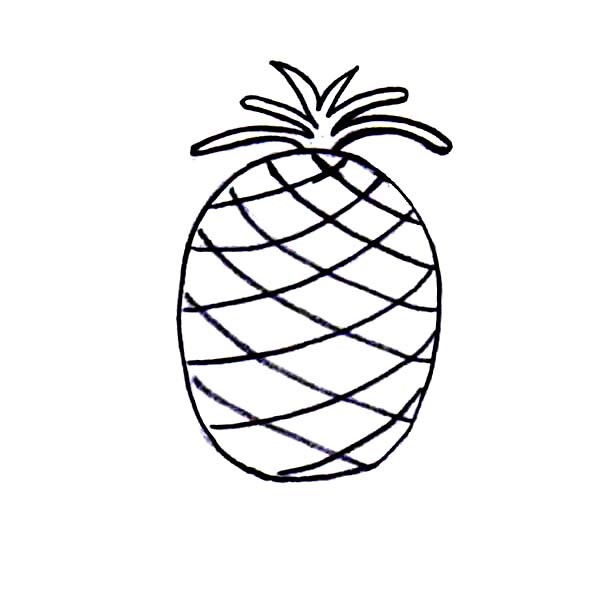 Easy Pineapple Drawing