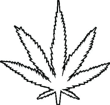 360x344 For Weed Leaf Coloring Pages
