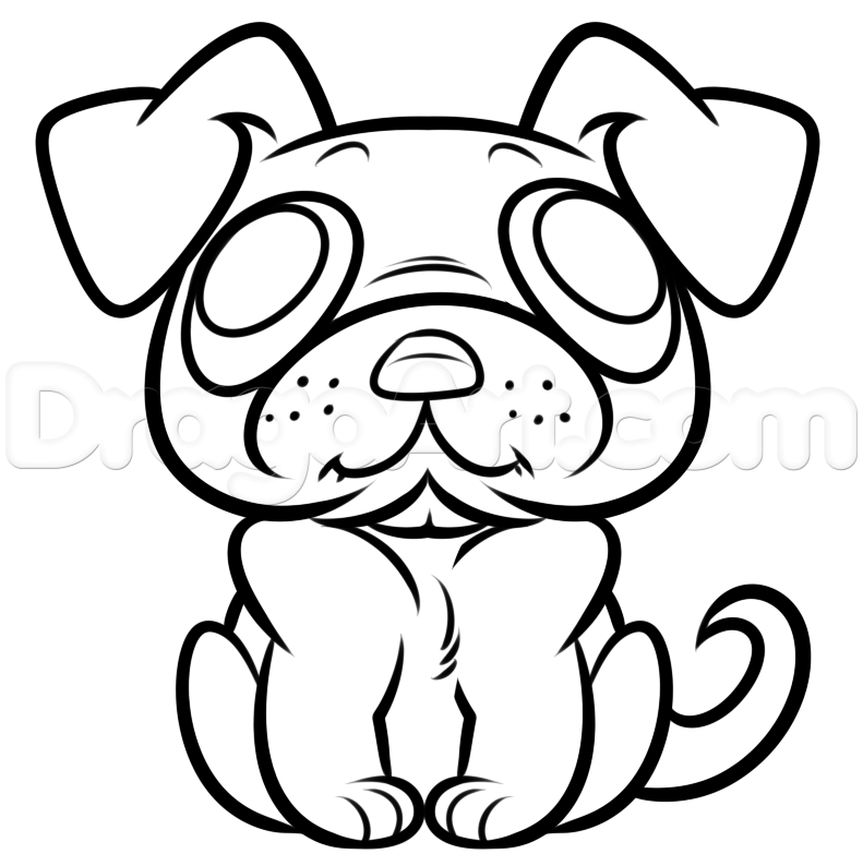 791x794 draw a pug easy step novogodnee drawings, pugs, online drawing
