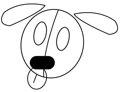 400x307 How To Draw A Puppy Face Easy Step