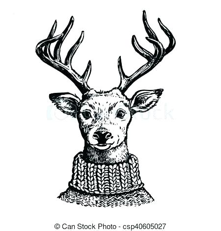 450x470 How To Draw A Cute Reindeer Easy To Draw Cute Reindeer