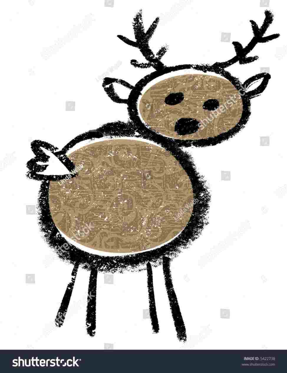 974x1264 Cute Reindeer Drawing
