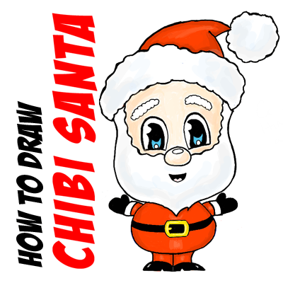 400x400 How To Draw Chibi Santa Claus Easy Step