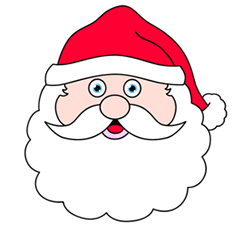 250x226 How To Draw A Santa Head Cartoon Lesson