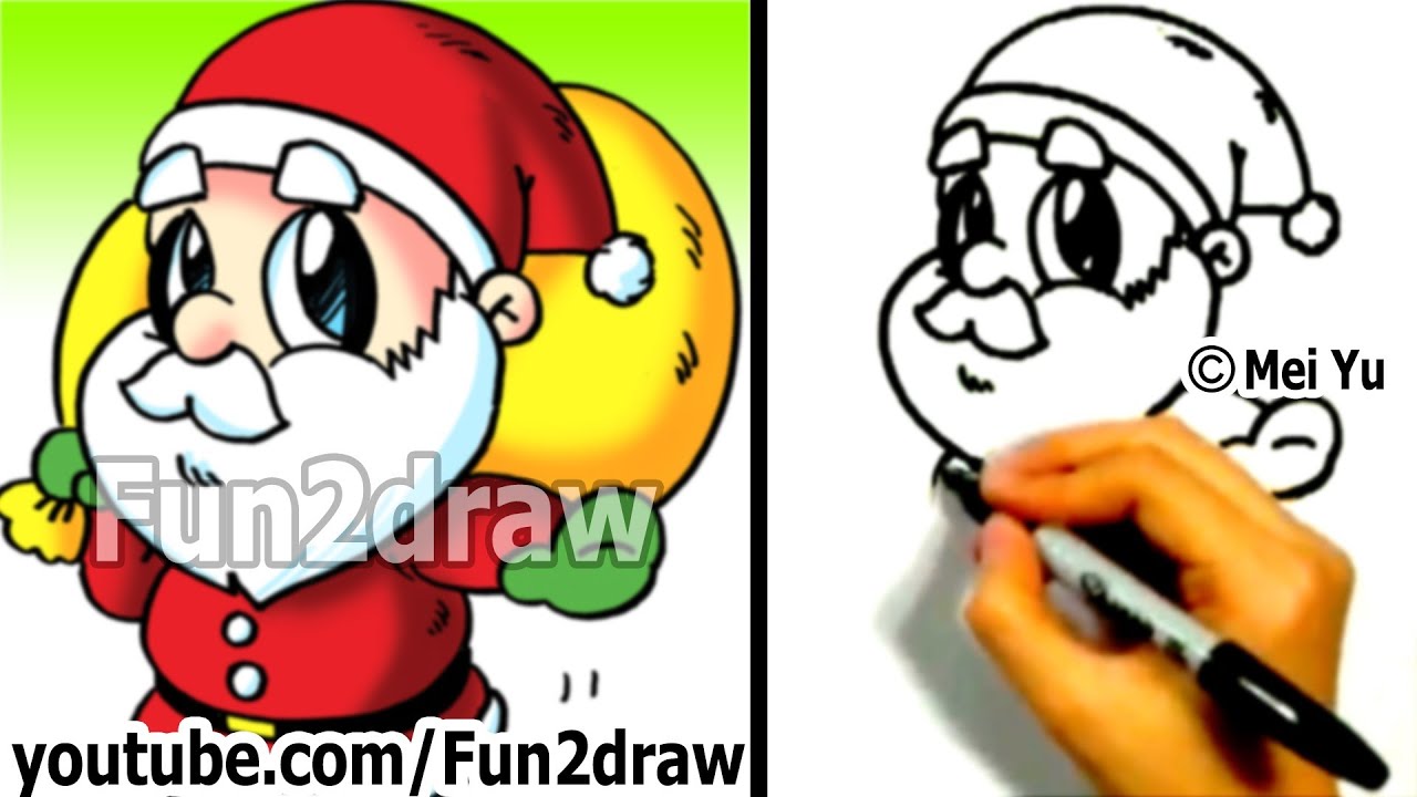1280x720 Drawing Easy Santa How To Draw Santa Claus Steps Wikihow