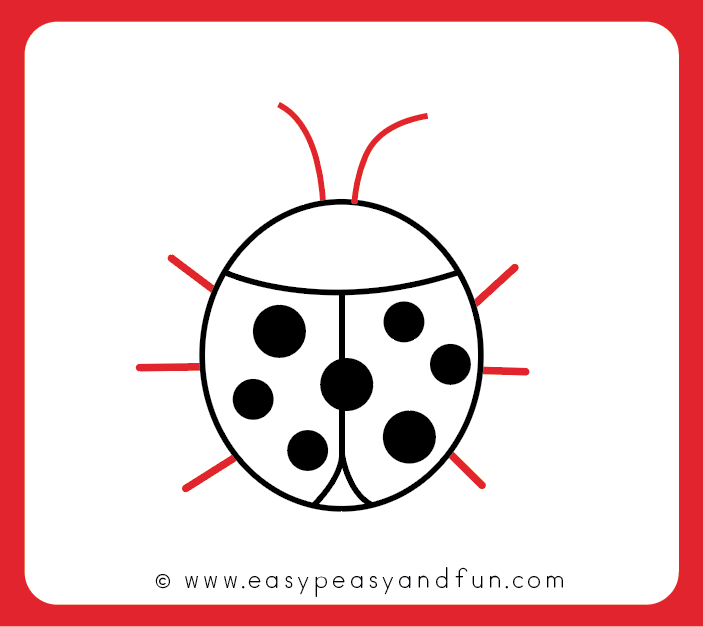 703x627 How To Draw A Ladybug