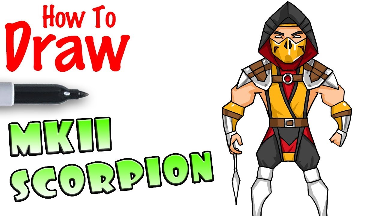 1280x720 How To Draw Scorpion Mortal Kombat