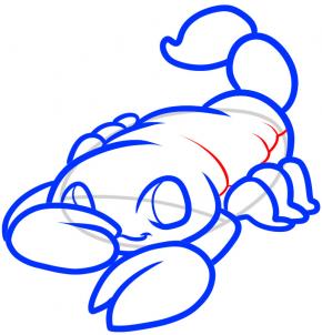 290x302 How To Draw How To Draw A Scorpion For Kids