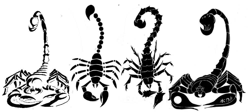996x450 Scorpion Tattoos Clipart Simple