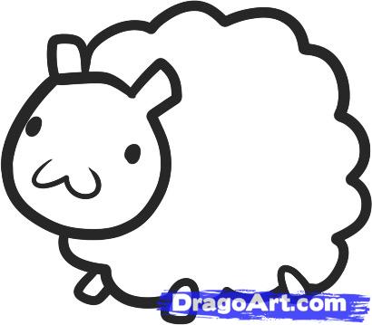 410x359 Step How To Draw Rainbow Sheep, Rainbow Sheep