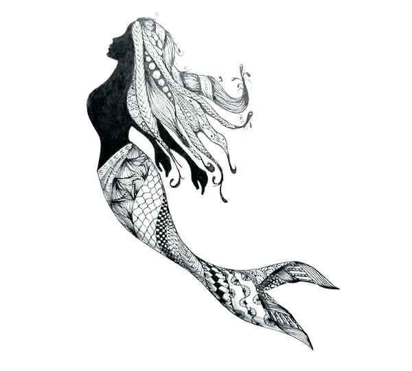 600x540 Mermaid Drawing Easy Mesmerizing Mermaid Drawings Marvelous Simple