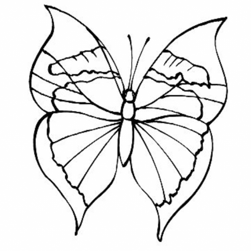 1024x1024 Simple Butterflies Drawings