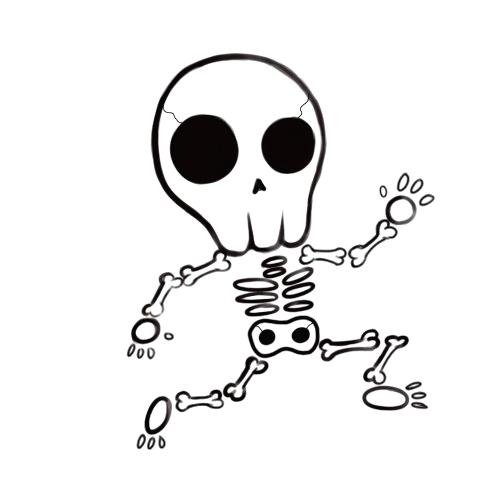 500x500 Skeleton To Draw Drawing Easy Skeleton Cool Easy Skull Drawings