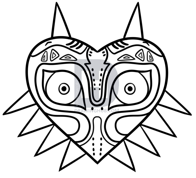 794x720 How To Draw Skull Kid Easy, Step