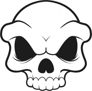 302x298 How To Draw How To Draw A Skull For Kids