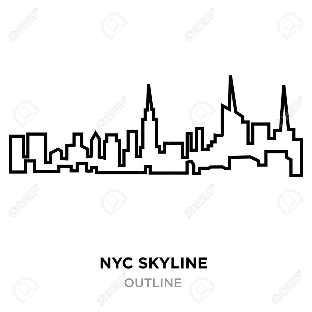1024x1024 Coloring Pages Free Black And White Background Nyc Skyline