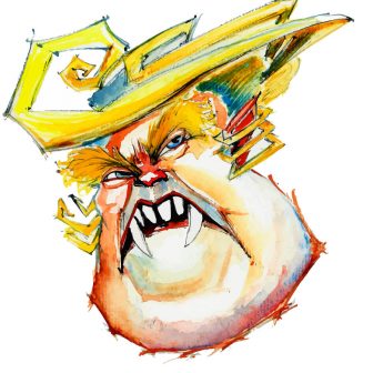 336x336 Donald Trump Cartoon Drawing Easy Hair Skyline Comic Cat Funny