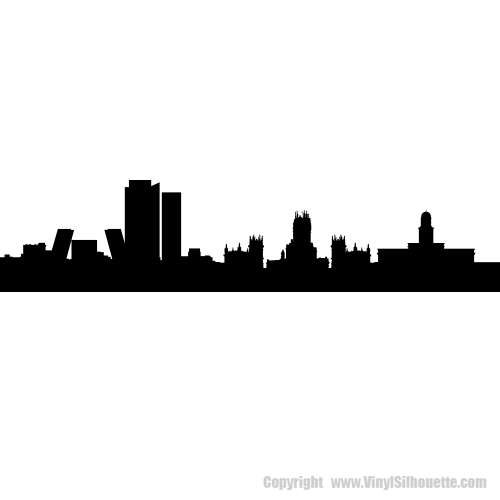 500x500 Madrid, Spain Skyline Decals
