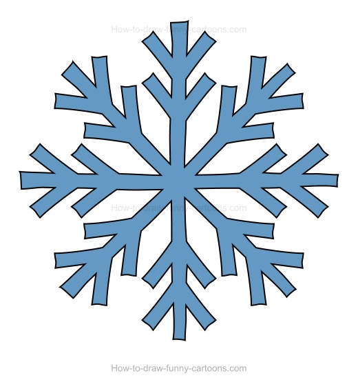 520x551 How To Draw A Snowflake