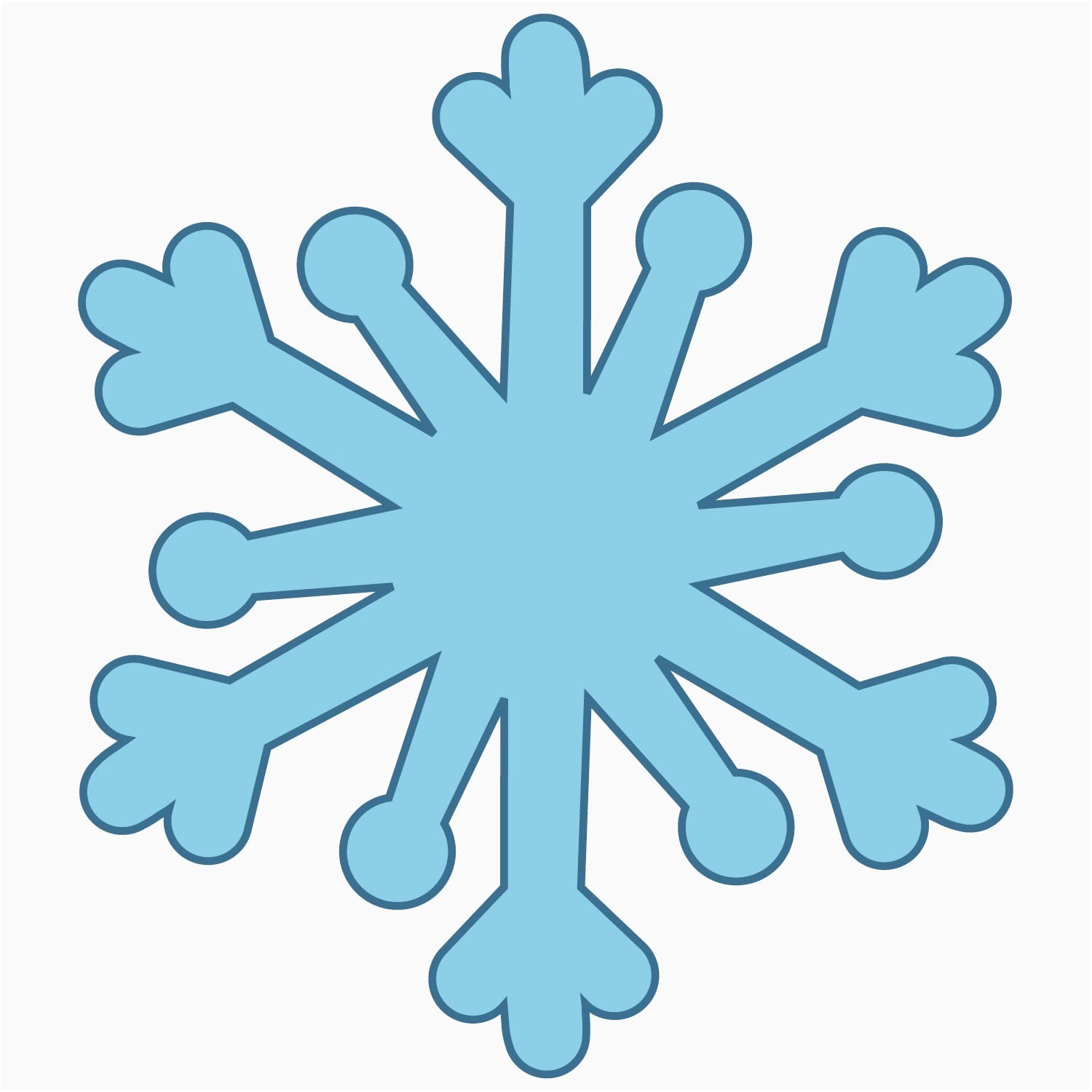 1500x1500 Simple Snowflake Drawing Clipart