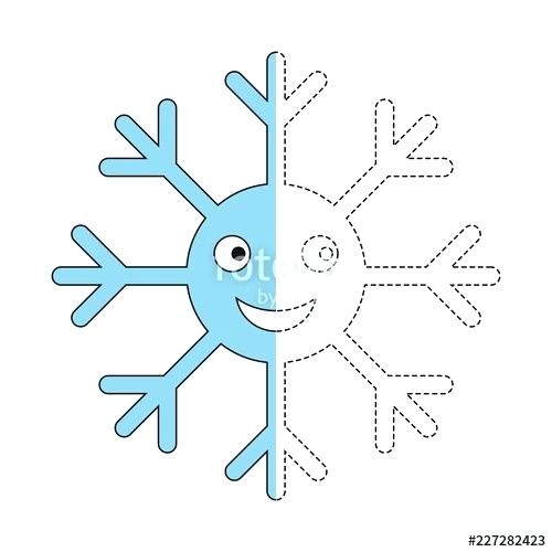 500x500 Simple Cartoon Snowflake