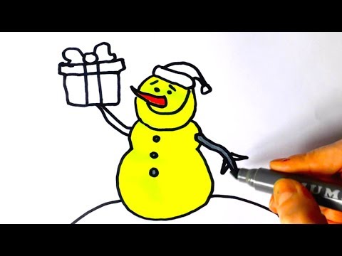 480x360 How To Draw Snowman Easy Step