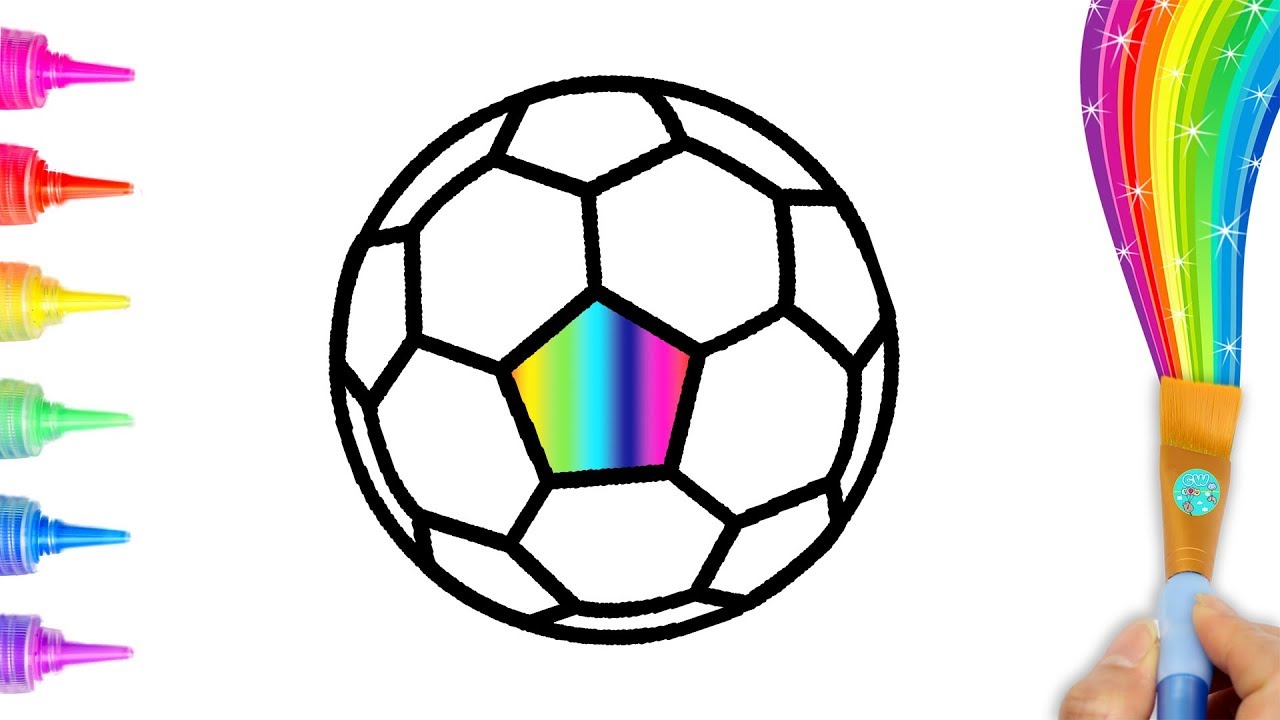 1280x720 Glitter Soccer Easy Drawing And Coloring For Toddlers, Kids