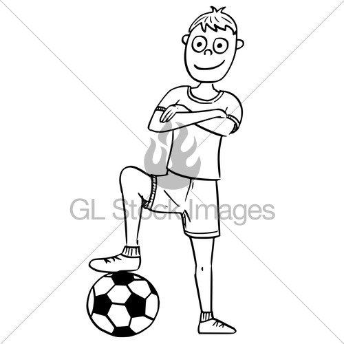 500x500 Huge Collection Of 'cartoon Drawing Of Football Players' Download