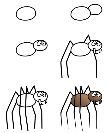 450x556 How To Draw A Spider